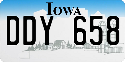 IA license plate DDY658