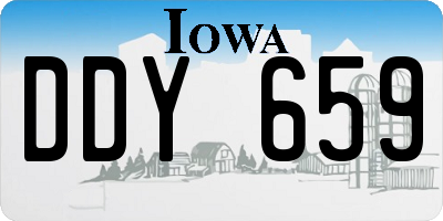 IA license plate DDY659