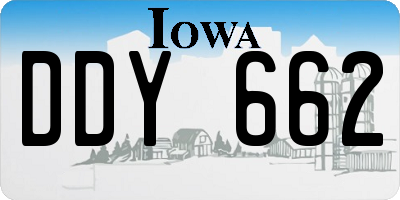 IA license plate DDY662