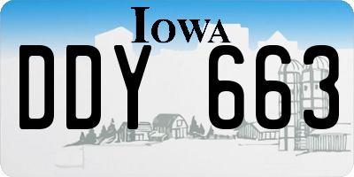 IA license plate DDY663