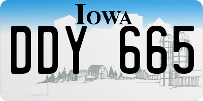 IA license plate DDY665