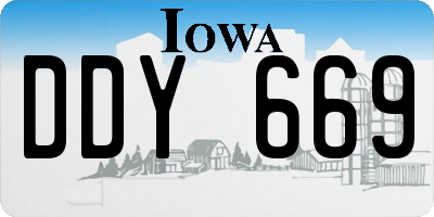 IA license plate DDY669
