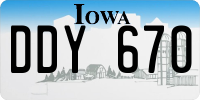 IA license plate DDY670