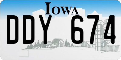 IA license plate DDY674