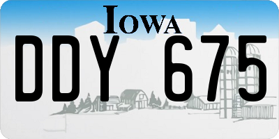 IA license plate DDY675