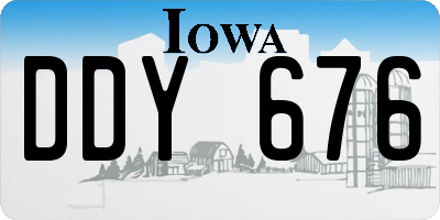 IA license plate DDY676