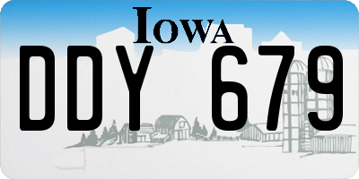 IA license plate DDY679