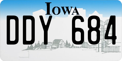 IA license plate DDY684