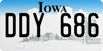 IA license plate DDY686
