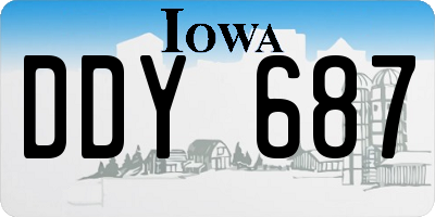 IA license plate DDY687