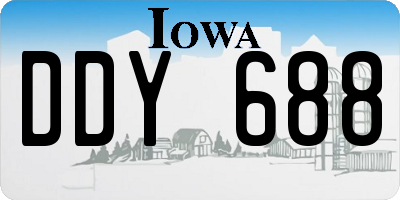 IA license plate DDY688