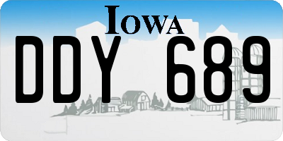 IA license plate DDY689