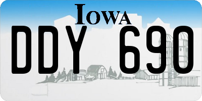 IA license plate DDY690