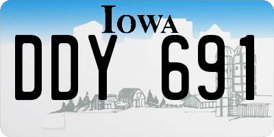 IA license plate DDY691