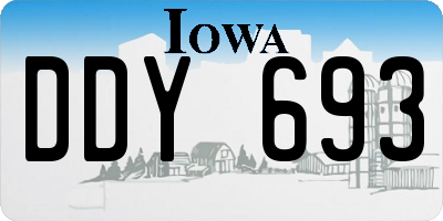 IA license plate DDY693