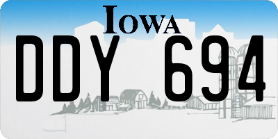 IA license plate DDY694