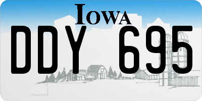 IA license plate DDY695