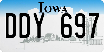 IA license plate DDY697