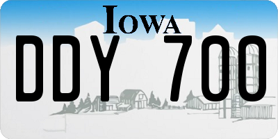 IA license plate DDY700