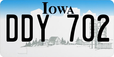 IA license plate DDY702