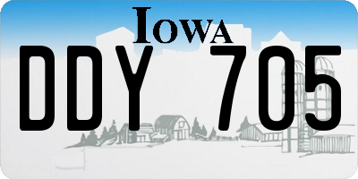 IA license plate DDY705
