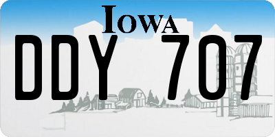 IA license plate DDY707