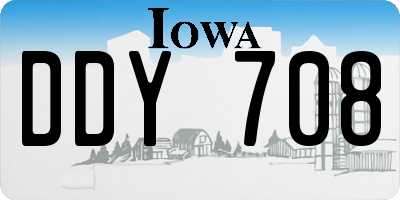 IA license plate DDY708