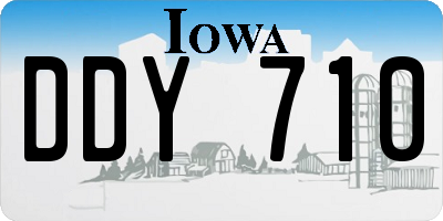 IA license plate DDY710