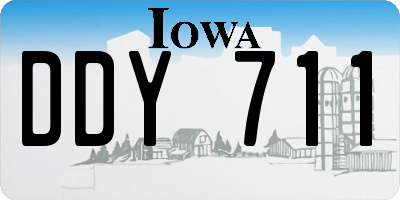 IA license plate DDY711