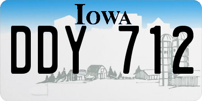 IA license plate DDY712