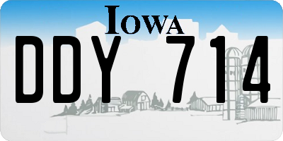 IA license plate DDY714