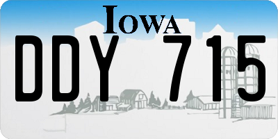 IA license plate DDY715