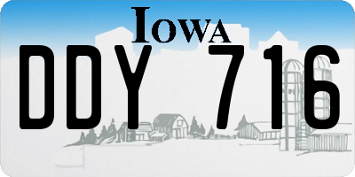 IA license plate DDY716