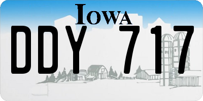 IA license plate DDY717