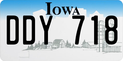 IA license plate DDY718