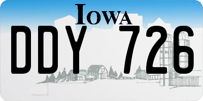 IA license plate DDY726