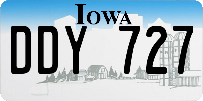 IA license plate DDY727