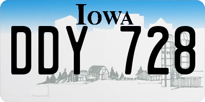 IA license plate DDY728