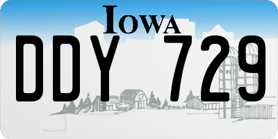 IA license plate DDY729