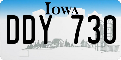 IA license plate DDY730