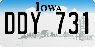 IA license plate DDY731