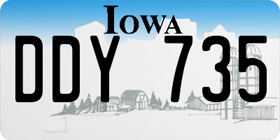 IA license plate DDY735