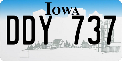 IA license plate DDY737