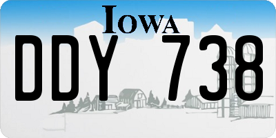 IA license plate DDY738