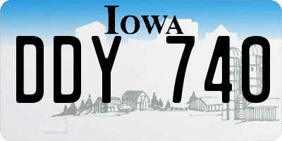 IA license plate DDY740