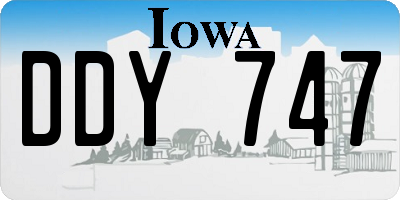 IA license plate DDY747