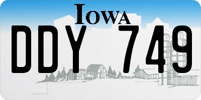 IA license plate DDY749