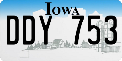 IA license plate DDY753