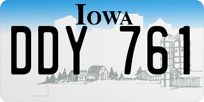 IA license plate DDY761