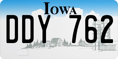 IA license plate DDY762
